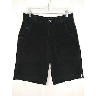 Vintage OP Ocean Pacific Longrider Corduroy Shorts Mens 33 Surf Skateboard Black • $92