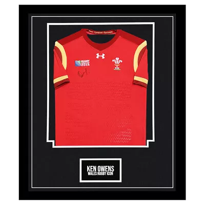 Signed Ken Owens Wales Framed Shirt - Rugby World Cup 2015 +COA • £399.99