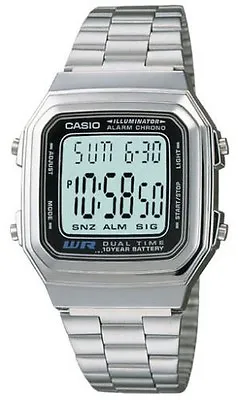 Casio A178WA-1AV Metal Illuminator Chronograph Watch Alarm 10 Year Battery • $24.50