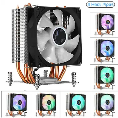 $15 • Buy Heatsink CPU Cooler LED RGB Fan With 4 Pin Intel LGA 2011 V2 V3 V4 2011-3