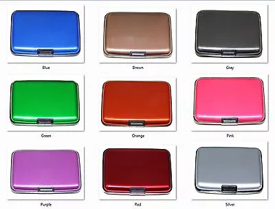 Aluminum RFID Blocking Credit Card Holder For Men & Women Stylish Travel Wallet • $6.99