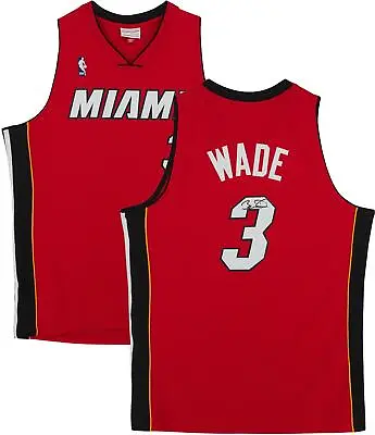 Dwyane Wade Miami Heat Autographed Red Mitchell & Ness 2005-2006 Swingman Jersey • $399.99