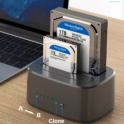 £24.99 • Buy USB 3.0 SATA Dual Bay Hard Drive Docking Station For 2.5/3.5  SSD HDD, 2 X 18TB