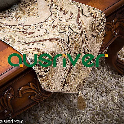 Premium 3Colour Anti-skidding Damask Classical Table Runner Cloth Decor #Martini • $51.73