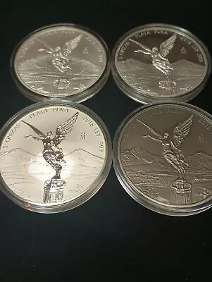 2018 (4) Coin Set - 5oz Silver Mexican Libertads BU Proof Rev.ProofAntique • $1599.99