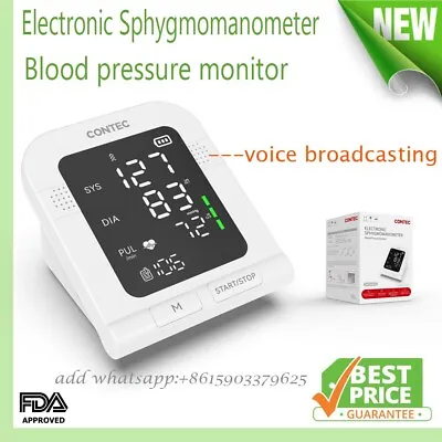 Digital Blood Pressure MonitorElectronic Sphygmomanometervoice Broadcasting • $18.99