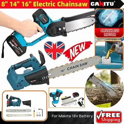 8'' 14'' 16'' Electric Cordless Chainsaw Powerful Wood Cutter Saw For Makita UK • £30.99