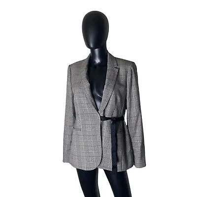 J. Crew Lady Glen Plaid Front Tie Blazer  Size 12 • $85