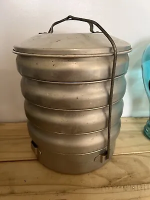 Vintage Miners Lunch Pail Aluminum Stackable Regal Ware • $20