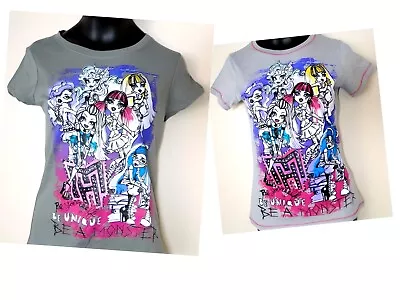 NEW Monster High Shirt Girl's Medium Gray Be Yourself Be Unique Shirt - Choose 1 • $17.99
