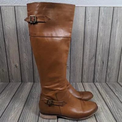 Mia Womens Marianne Tall Brown Zip Boots Buckle 8M • $14.97