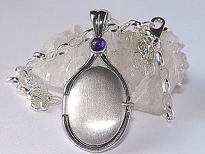 925 Sterling Silver 4 Mm Natural Amethyst Locket H2O Just Add Water Mermaids • $69.77