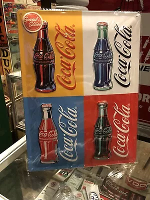 Coca Cola Pop Art Embossed Metal Sign 5163325 • $40