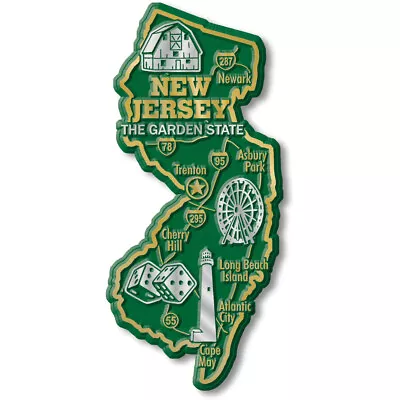 New Jersey Giant State Magnet By Classic Magnets 2.2  X 4.8  • $7.99