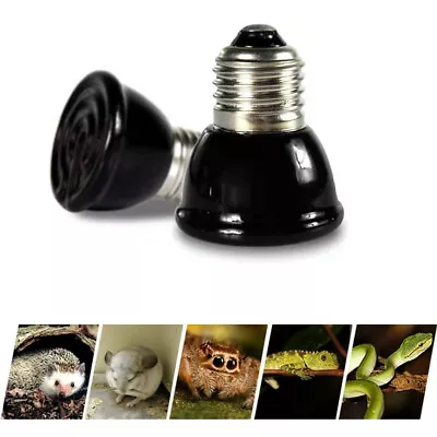 Reptile Lamp E27 Infrared Ceramic Heat Lamp Bulb Spider Turtle Basking Light • $5.89