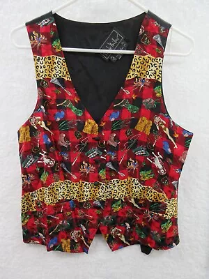 Vintage 1992 NICOLE MILLER Novelty Vest OUTDOORS HUNTING FISHING Womens Medium • $49.99