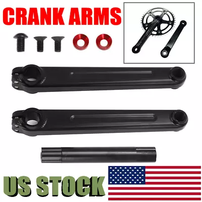 US Crankarm Crank Arms Kit For BMX Bike 3-Piece Cranks 175 Mm Chrome Old School • $83.99