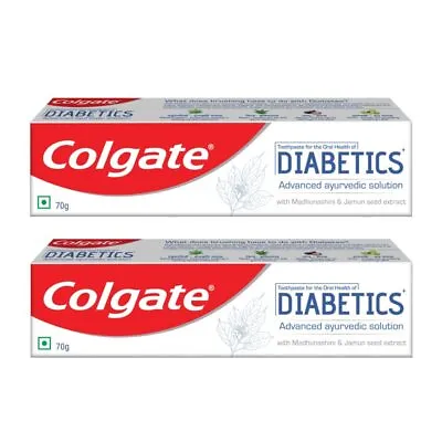 £94.94 • Buy Colgate For Oral Health Of Diabetics 70gm Advanced Ayurvedic Solution Pack Of 2