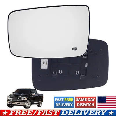 Driver Side Mirror Glass Left LH Heated For Dodge RAM 1500 2500 2009~2019 Truck • $13.58