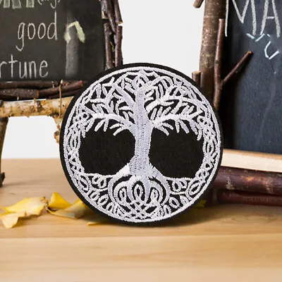 Peace Tree Embroidered Iron On Sew On Patch Badge Fabric Craft Sticker Transfer • £3.11