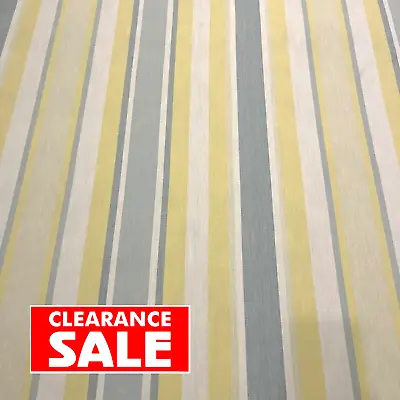Laura Ashley Awning Stripe Primrose Duck Egg Curtain Fabric SOLD PER METRE 😊  • £24.49
