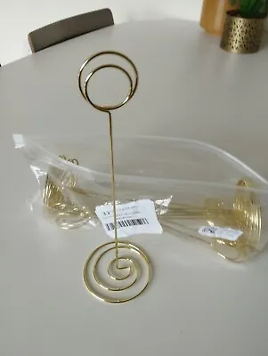 Table Name / Number Holders Pk10 Gold Tone BNWT • £4.50