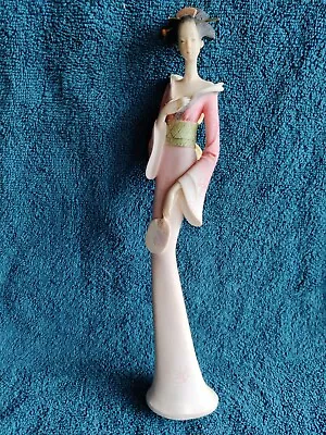 Leonardo Geisha Lady Figurineslim And Tall29 Cms Tallpink Dress • £12