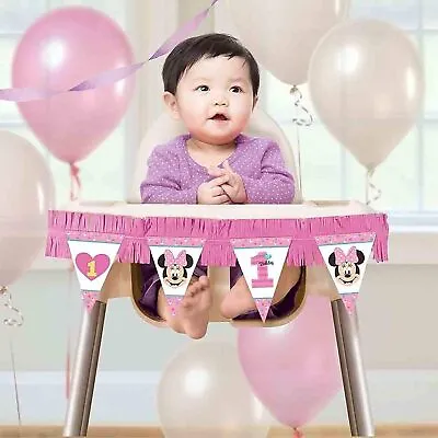 Minnie Mouse Fun To Be One Disney 1st Birthday Party High Chair Decorating Kit • $12.77