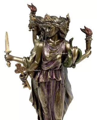 8 1/4  Hecate Greek Mythology Goddess Of Magic & Witchcraft Statue Bronze Finish • $74.93