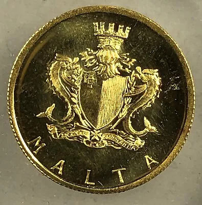 1974 Malta 10 Markkaa .0884oz Gold. Gem Proof Like Surface. • $259