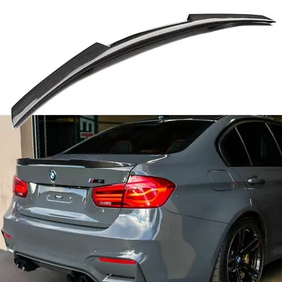 $67.99 • Buy For BMW F30 3 Series F80 M3 2012-2018 Rear Trunk Lip Spoiler Wing Carbon Fiber