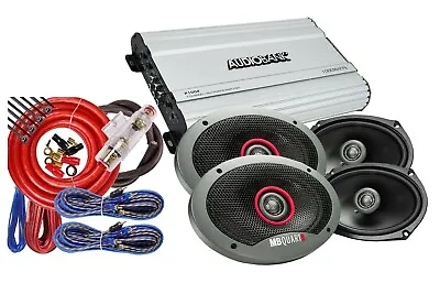 4x MB Quart Competition 600W  6x9  Car Speakers +  1000W 4CH Car Amplifier + Kit • $149.99