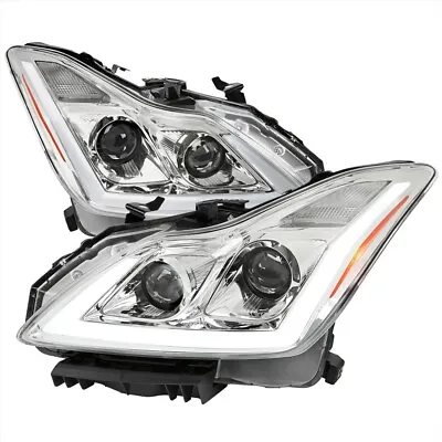 Fit 08-13 G37 Coupe 14-15 Q60 2 Dr Projector Headlights LED Sequential Chrome MT • $472