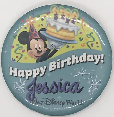 Walt Disney World Personalized Happy Birthday Button - Your Choice Of Name • $11.96
