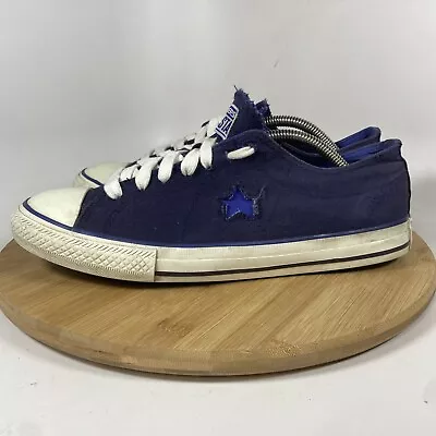 Converse One Star OX Mens Size 8.5 Blue Casual Athletic Shoes Sneakers 143943FT • $34.99