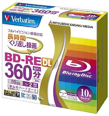 Verbatim BD-RE DL 50GB 10pcs VBE260NP10V1 White Printable Writable Blu-ray Disc • $47.84