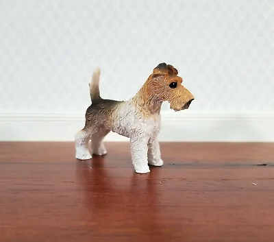 Dollhouse Fox Terrier Puppy Dog 1:12 Scale Miniature Pet Standing • $3.99