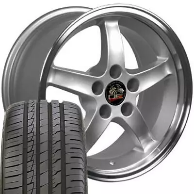 Silver 17  Wheels & 245/45ZR17 Tires SET Fit Ford Mustang 1994-2004 Cobra R • $1240