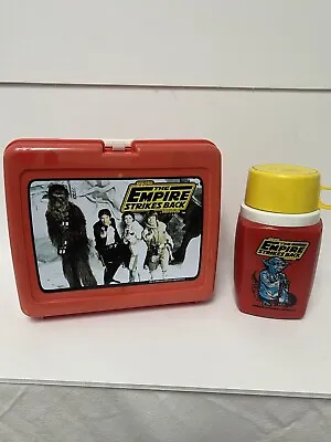 Vintage 1980 The Empire Strikes Back Plastic Lunchbox And Matching Thermos • $39.99