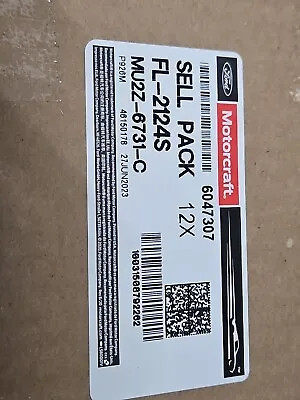 NEW Case Of 12 OEM Ford Motorcraft Oil Filters FL2124S BC3Z-6731B FL2124B12 • $220.50