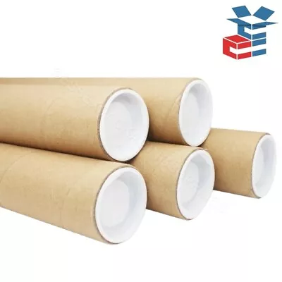 Mailing Tubes Cardboard Kraft Cylinder Postal Tubes All Sizes • £7.59