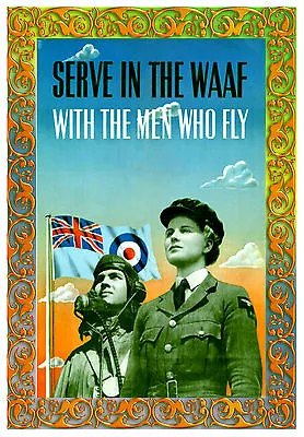 -A3 Size Wall Poster Print Art Deco - British World War Wartime Recruitment #16 • £4.36