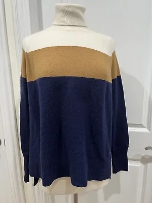 New! J Crew Colorblock Turtleneck Sweater Wool/Alpaca Blend Women's Small (537) • $35
