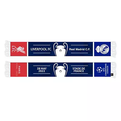 Liverpool Real Madrid OFFICIAL Cup Final Match Champions League SCARF 2022 Paris • £9.95