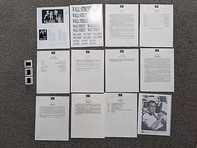 Wall Street Movie Press Kit Stills Slides Photos Michael Douglas Charlie Sheen • $99.99