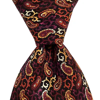 VITALIANO PANCALDI Men's Silk Necktie ITALY Luxury PAISLEY Multi-Colored PERFECT • $69.99