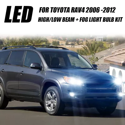 For Toyota RAV4 2006 2007 2008 2009-2012 LED Headlight High Low Fog Light Bulbs • $44.99