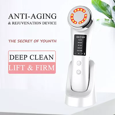 7-in-1 Face Lifting Massager EMS RF Micro-current Light Skin Rejuvenation Device • $25.87