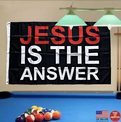 Jesus Is The Answer America God Jesus Christian's 3x5 Flag God 3 X 5 Banner New • $17.77