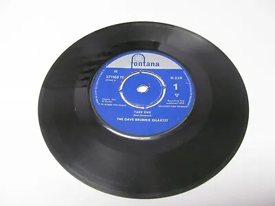 Dave Brubeck Quartet Take Five 1961 Uk Fontana Vinyl 7  Single 271168 Tf  Ex • £2